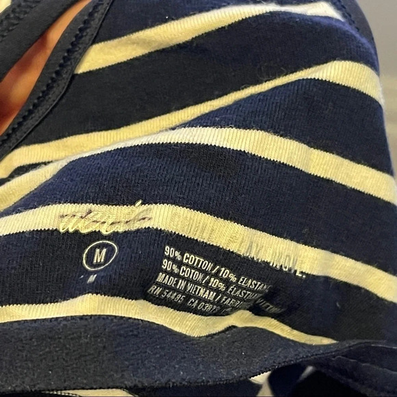 Aerie Knot Front Striped Crop Top Sports Bra - Picture 4 of 4